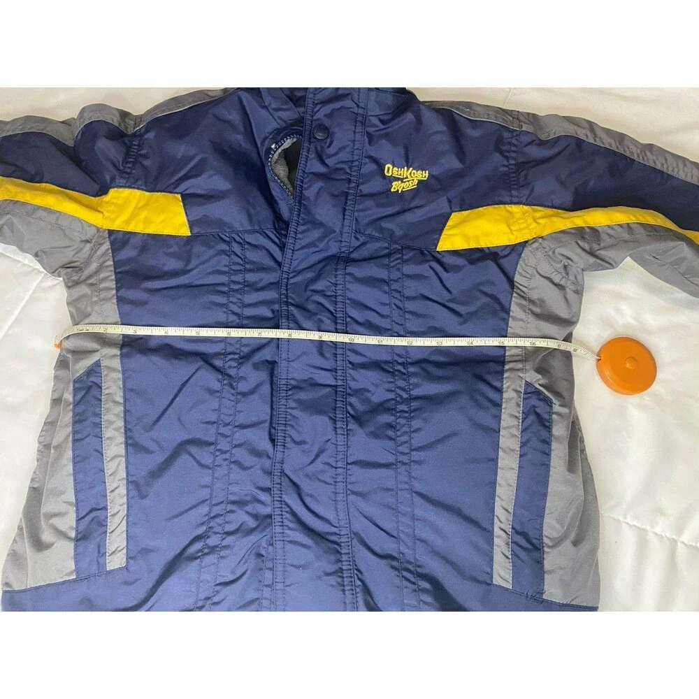 OshKosh B'gosh Boys Size 6 Colorblock Puffer Jacket Full Zip Fleece Lined